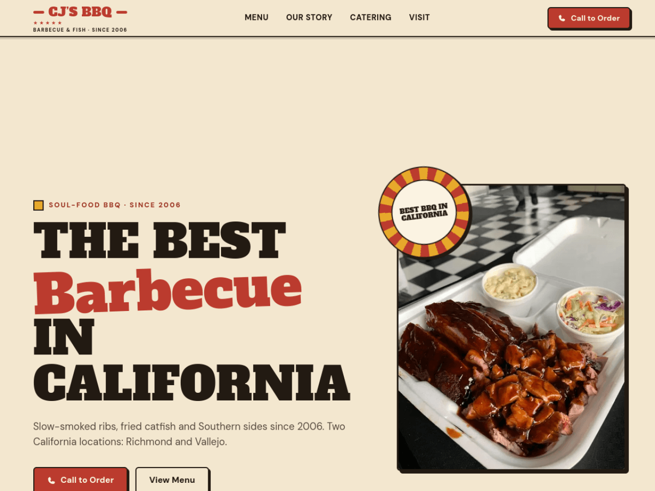 Στιγμιότυπο του ιστότοπου CJ's BBQ